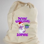 Purple Snowman Bag (Name)